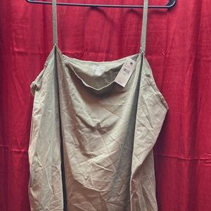 Lane Bryant 26 28 Plus Size Tank Top Spaghetti Strap Green Shirt Camisole